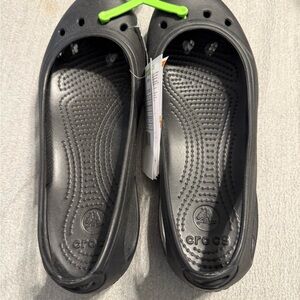 CROCS Black Slip-On Flats with Breathable Design